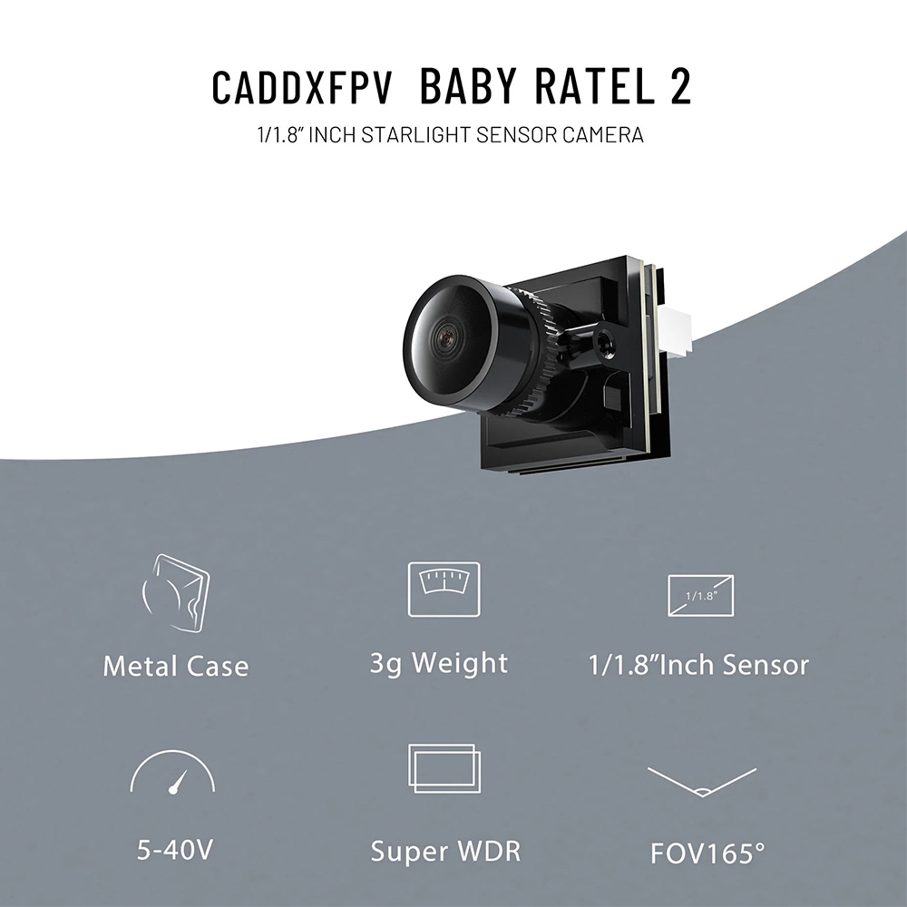 CADDX ไมโคร FPV กล้อง Ratel 2  - Drone Cinematic บทวิจารณ์และราคา